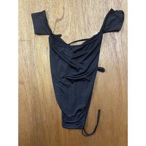 Unbranded Women's Polyester Spandex Bathing Suit Black One Piece Small